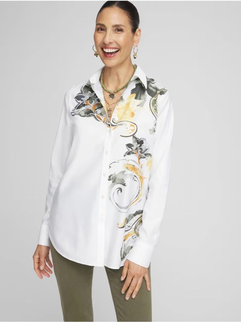 NWT Chicos Semolina Floral Blouse